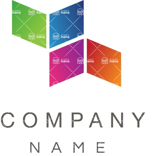 Business Logo Templates - vector graphics in a pack from GraphicMama - Colorful Logo Design with squares for Business Company